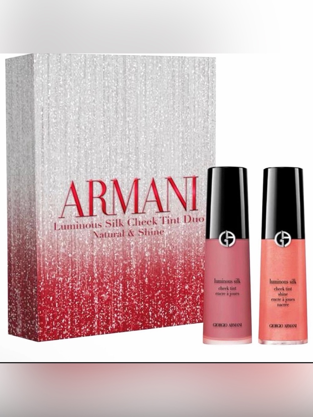 Giorgio Armani Luminous Silk Cheek Tint Liquid Blush Duo Set new in box